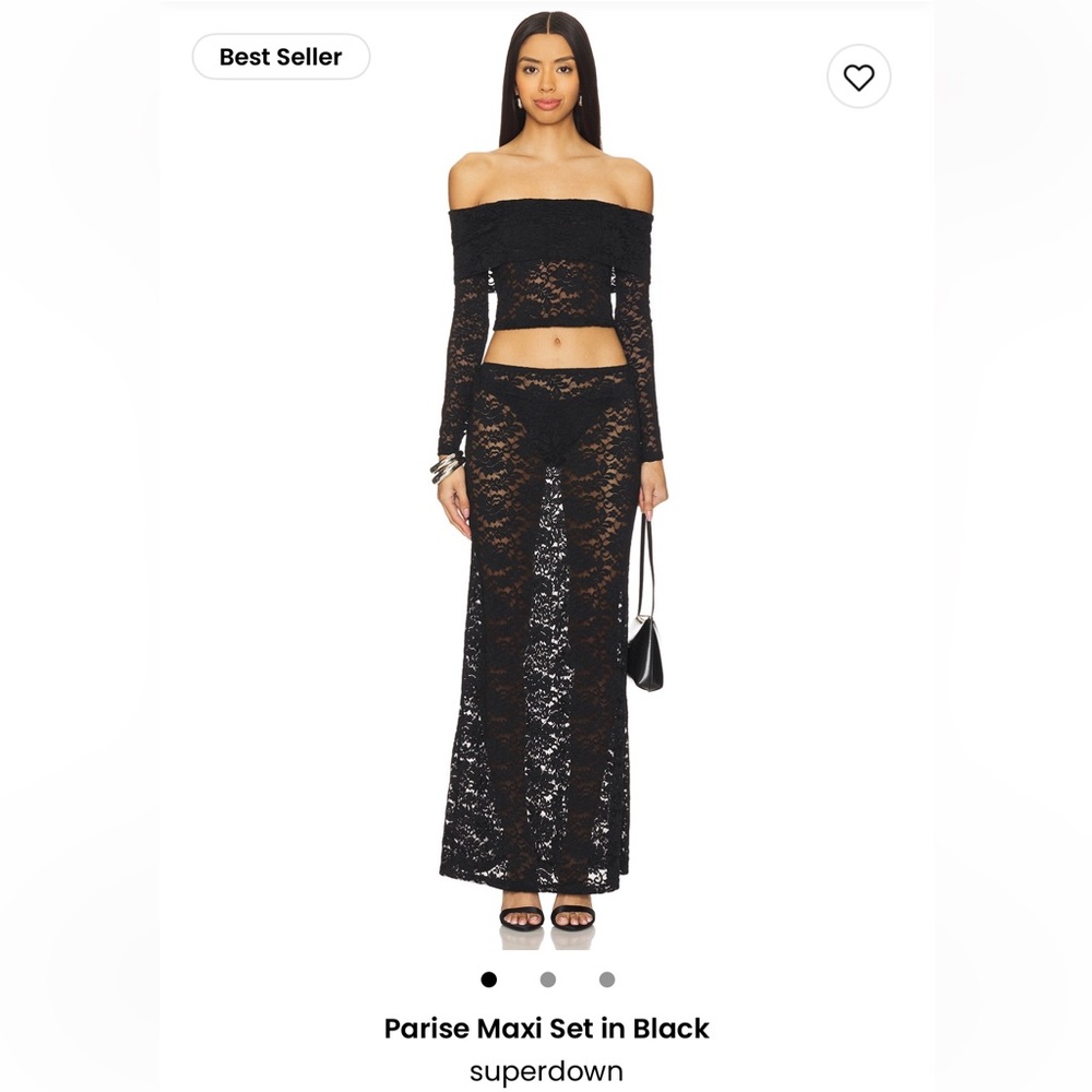 REVOLVE Superdown Lace Skirt & Top Set